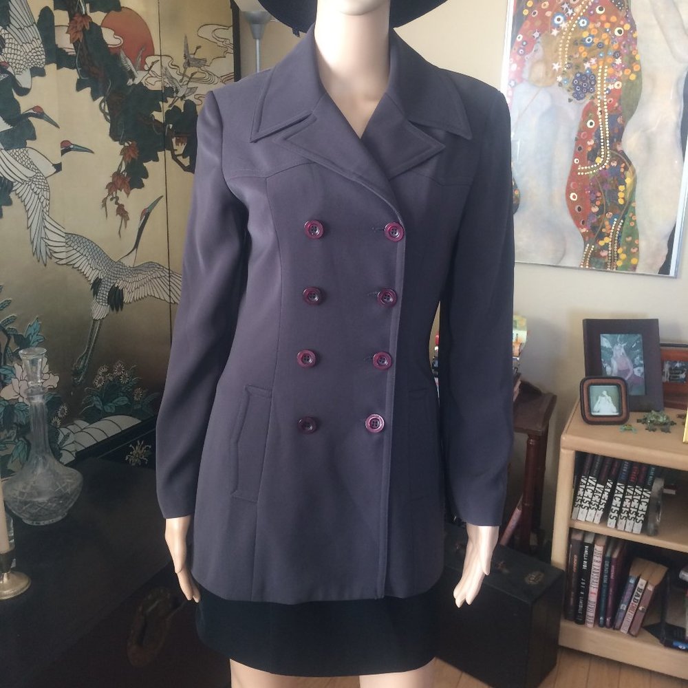 BEBE Dark Grey Coat/Jacket Size 6, FREE SHIPPING